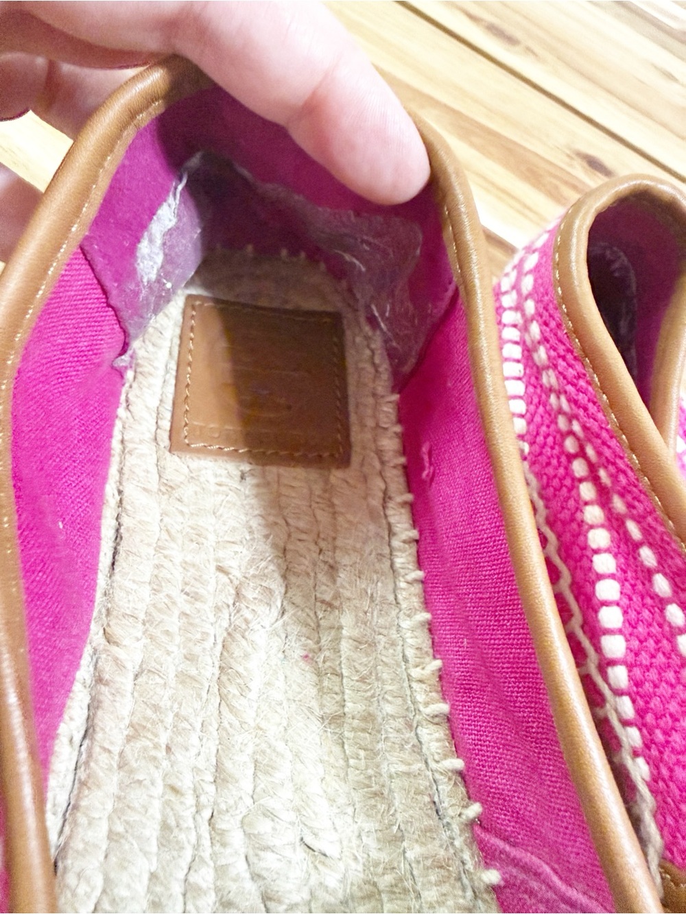 Tory Burch Shaw Espadrille in Hibiscus Flower / Royal Tan  Pink Braided Jute - Picture 9 of 9